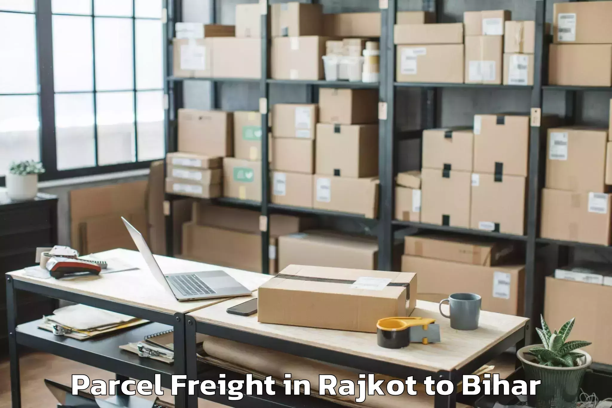 Efficient Rajkot to Biraul Parcel Freight